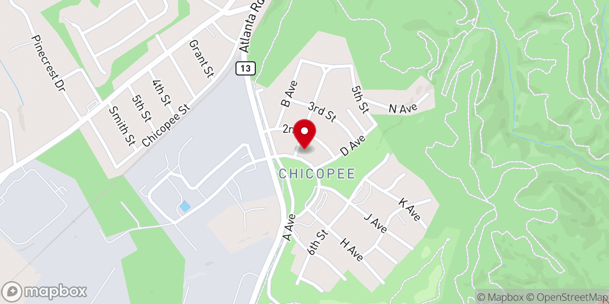 Map showing location of Cornerstone of Faith Ministries
