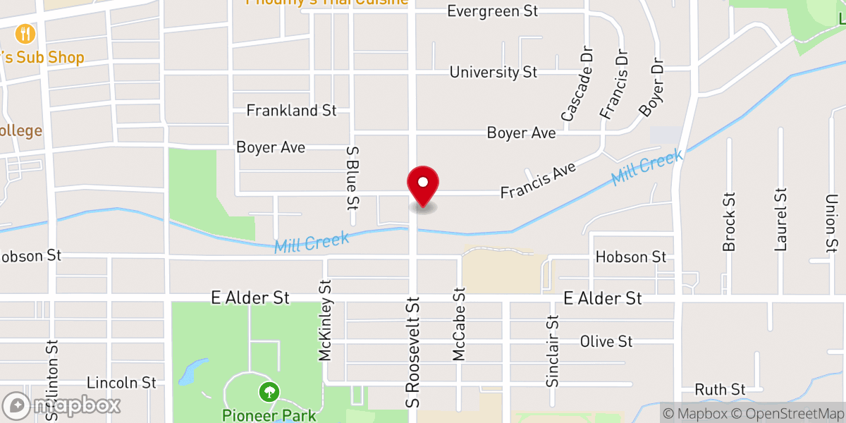 Map showing location of Trinity Lutheran Church