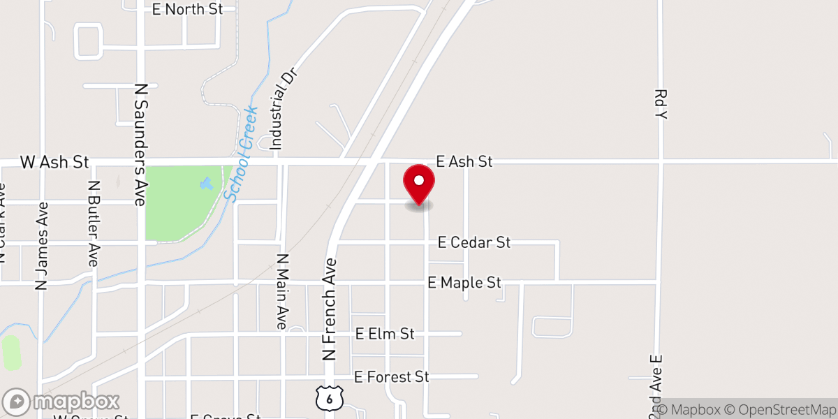 Map showing location of Sutton Community Church