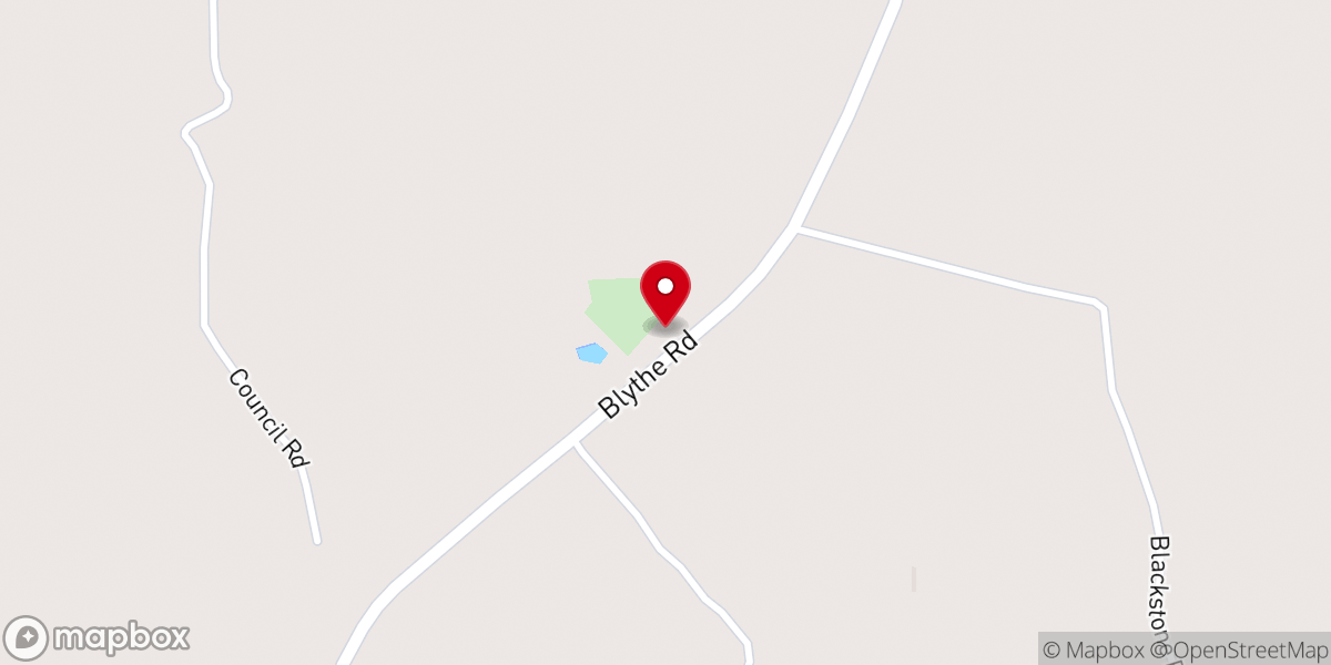 Map showing location of Doyle Grove Church