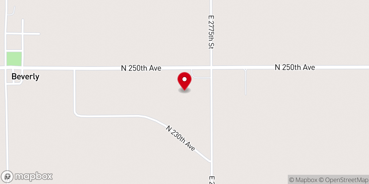 Map showing location of Mound Prairie Church