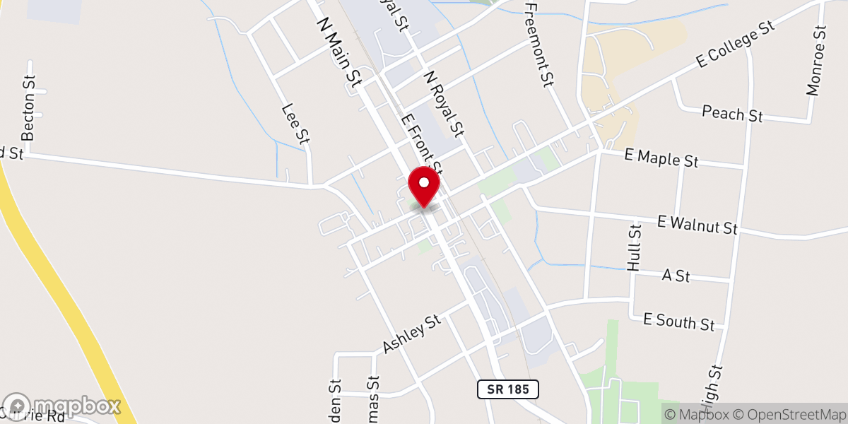 Map showing location of Dyer