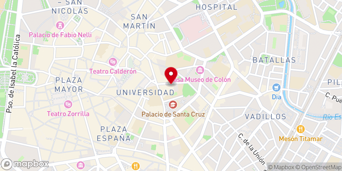 Map showing location of Iglesia del Corazón de Jesús (Jesuitas)