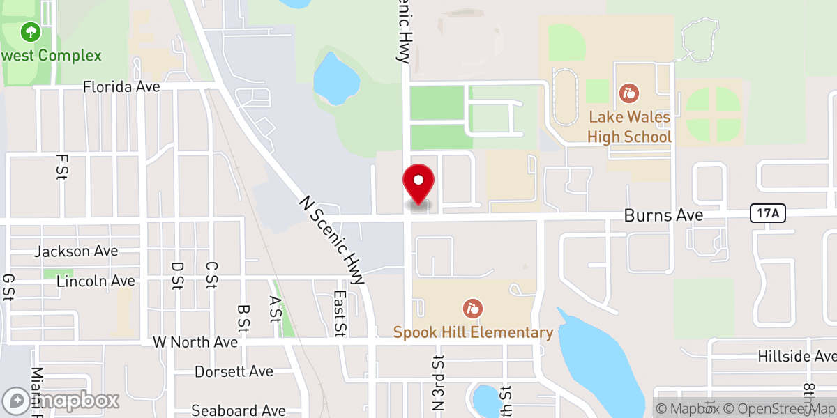 Map showing location of Lake Wales Seventh-day Adventist Church