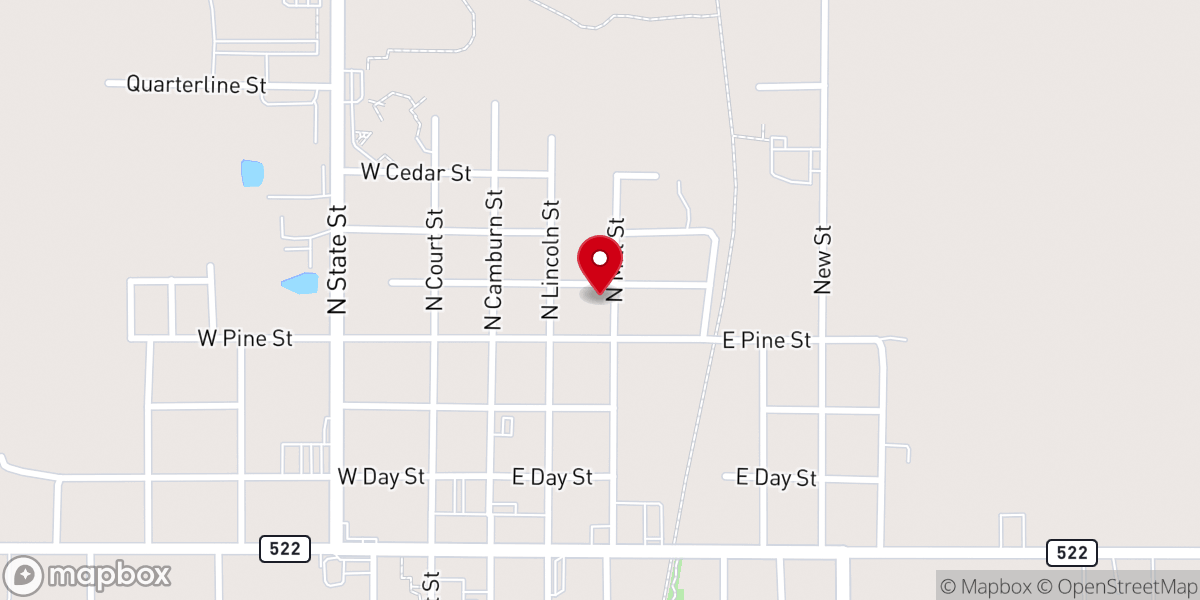 Map showing location of Trinity Church