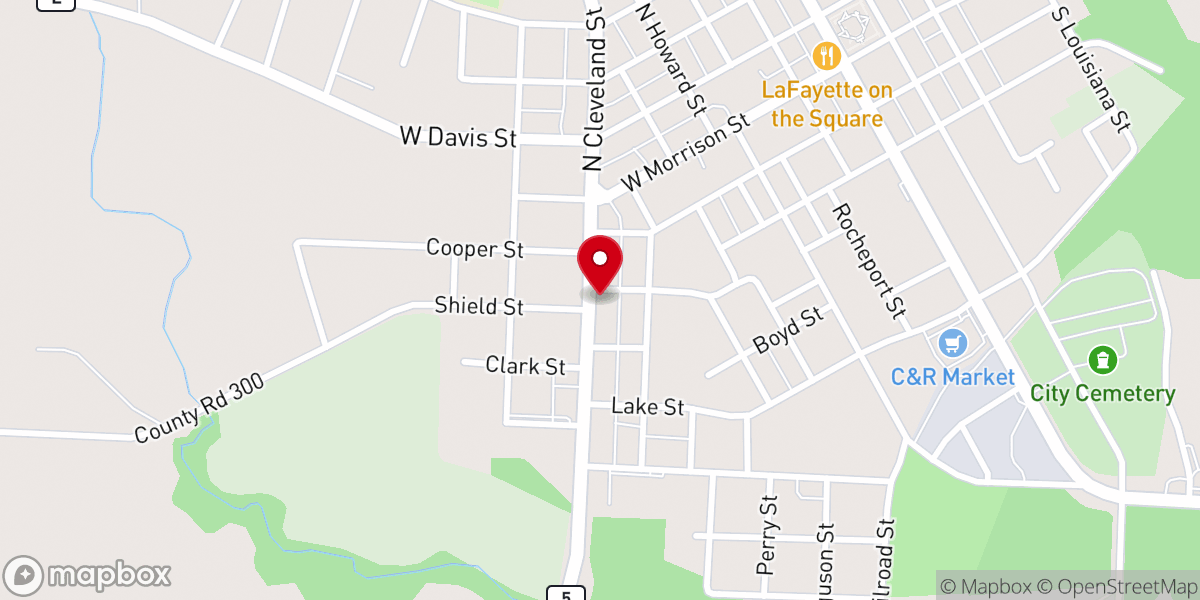 Map showing location of St. Joseph Parish