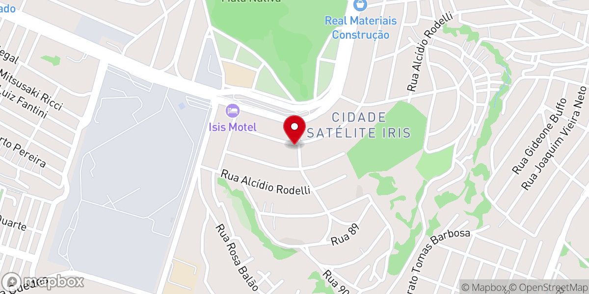 Map showing location of Igreja Batista Satélite Íris