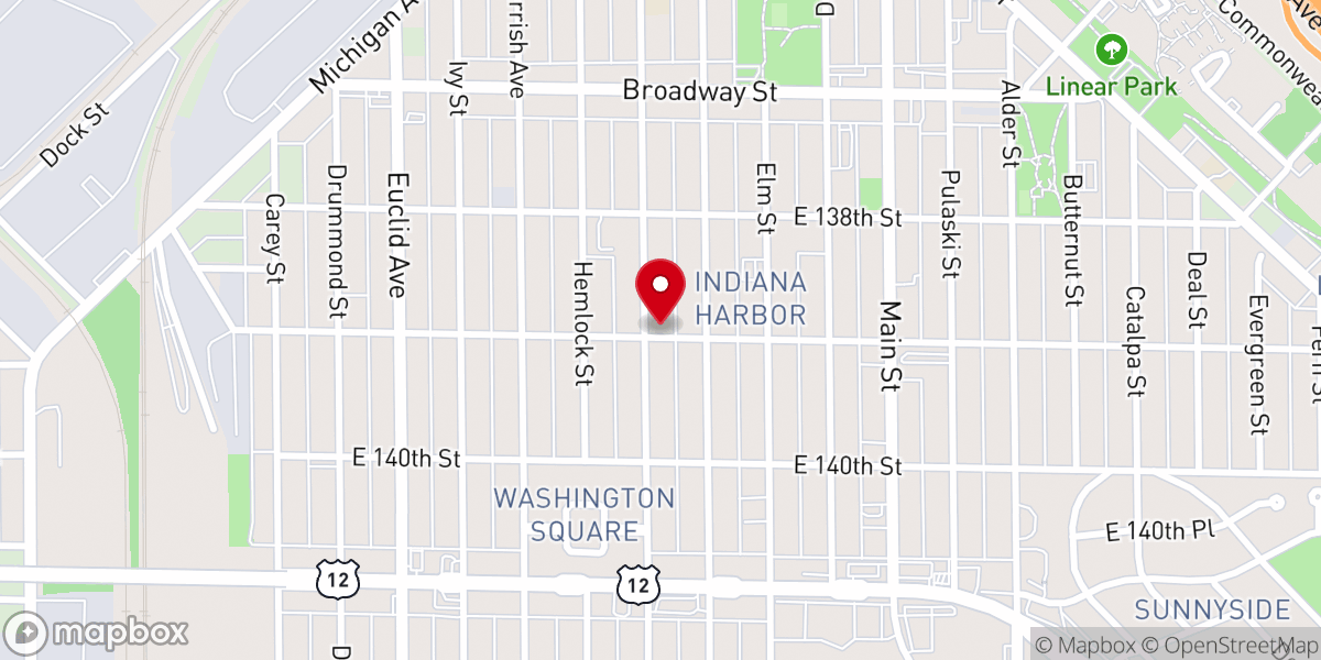 Map showing location of Faith On Fire Worship Center
