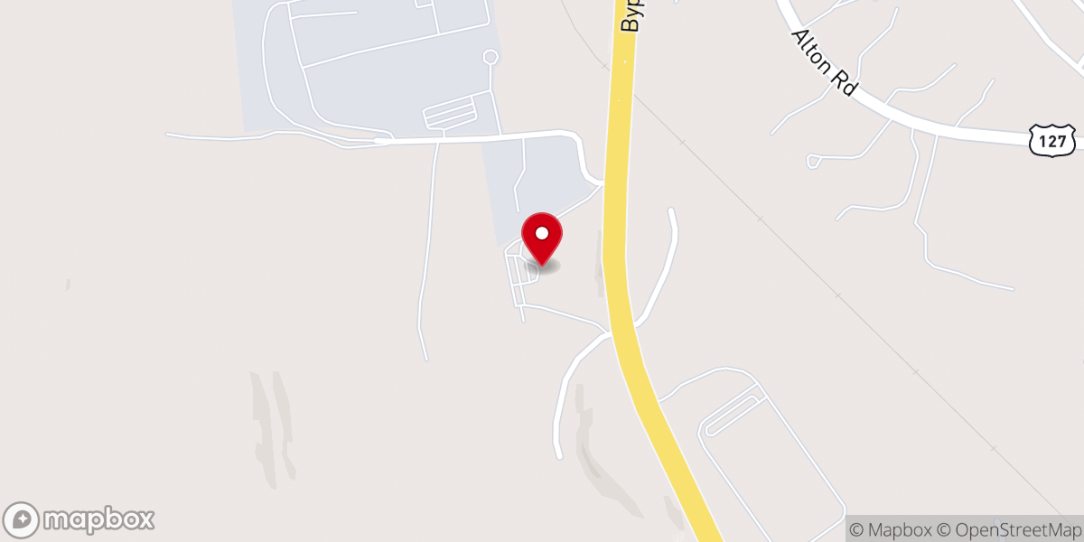 Map showing location of Alton Baptist Church