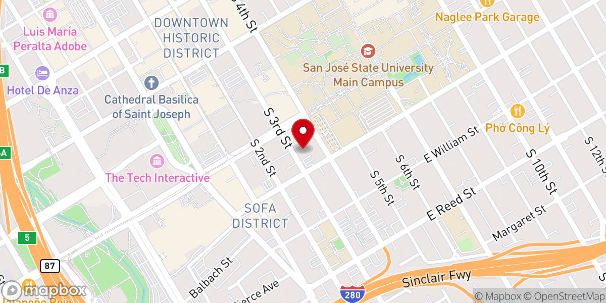 Map showing location of First Immanuel Lutheran Church