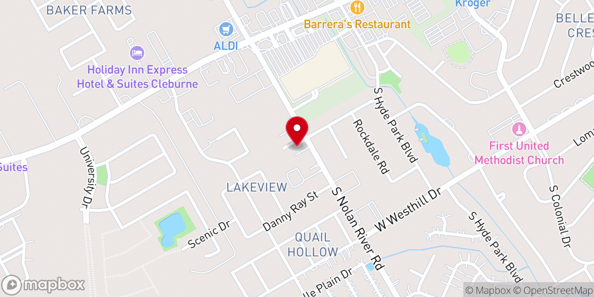 Map showing location of St. John Vianney Catholic Church