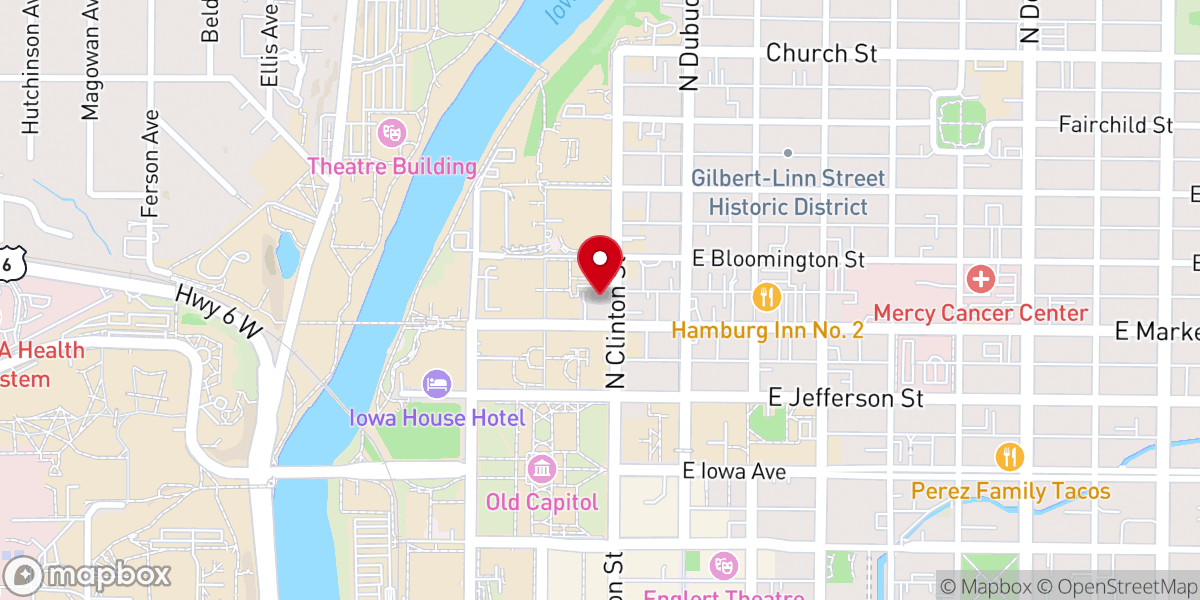 Map showing location of Wesley Student Center