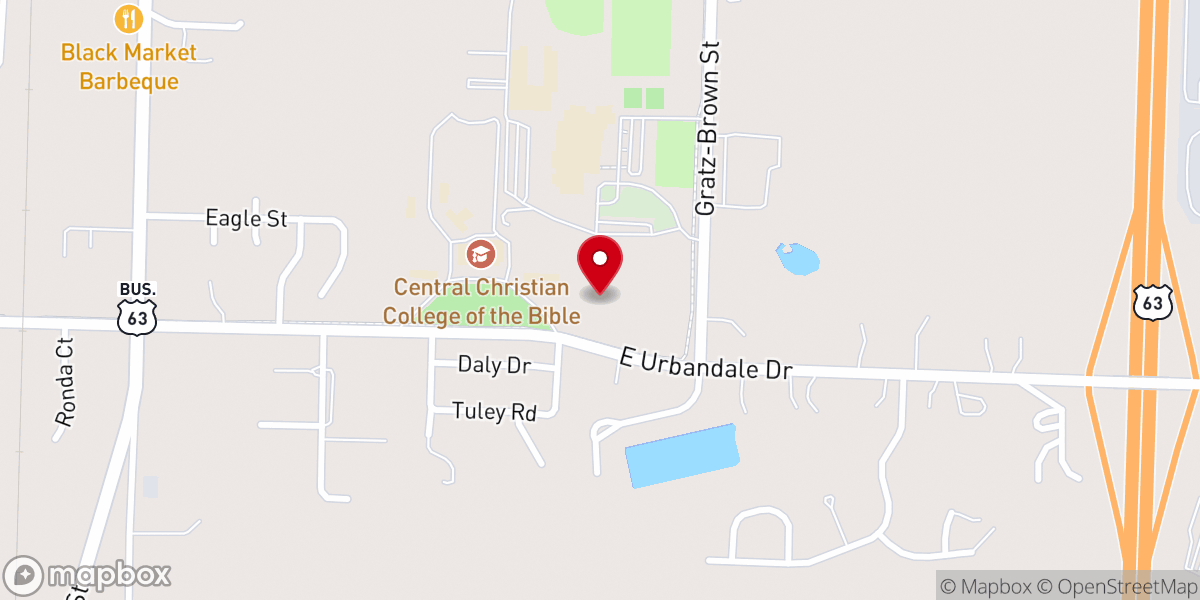 Map showing location of Zion Lutheran Church