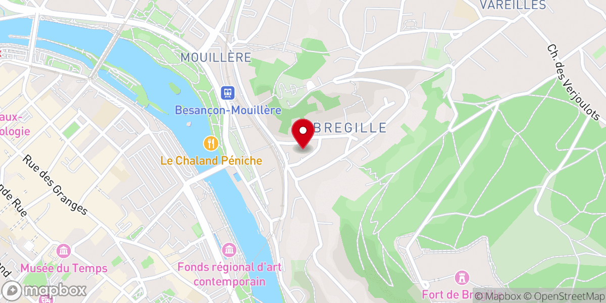 Map showing location of Église Sainte-Jeanne-d'Arc de Besançon