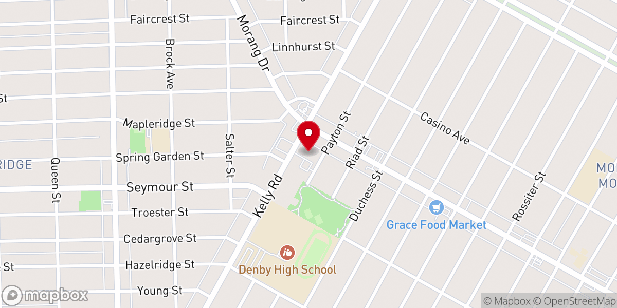 Map showing location of Detroit Hope Center