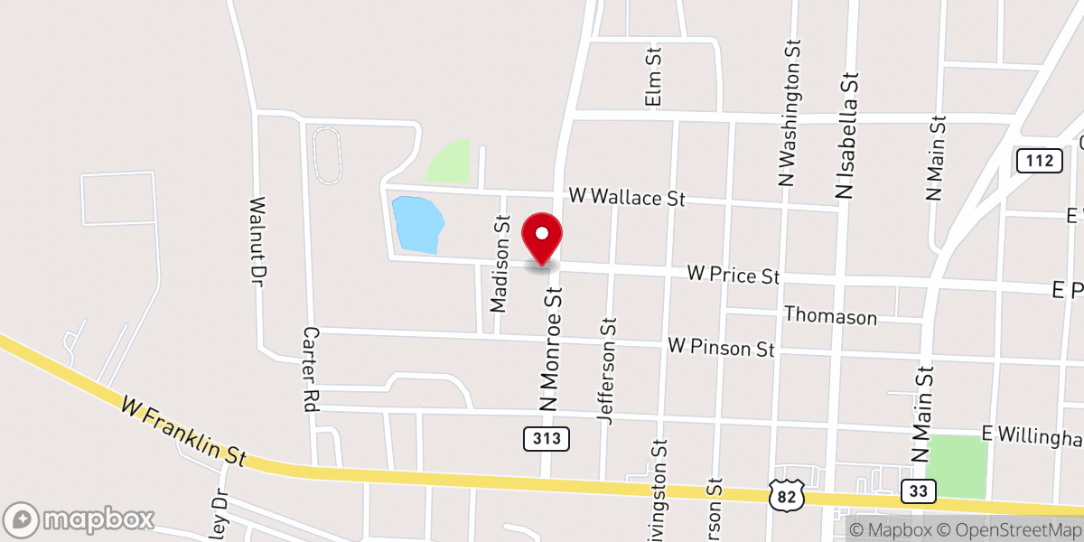 Map showing location of Family Visions Outreach