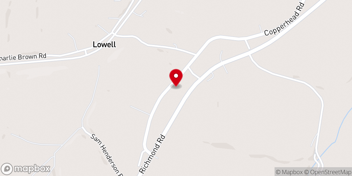 Map showing location of Mt Tabor Baptist Church