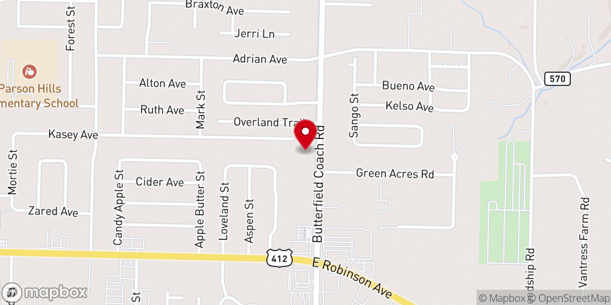 Map showing location of Living Savior Lutheran Church