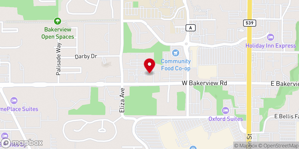 Map showing location of The Church at Bakerview