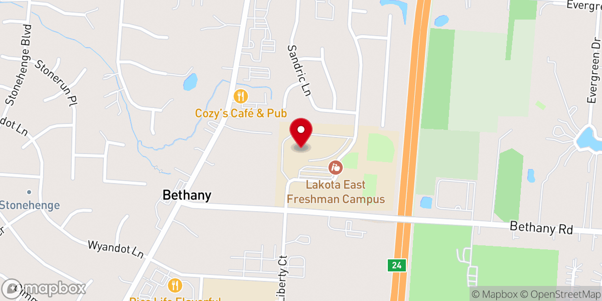 Map showing location of Rhythm Church