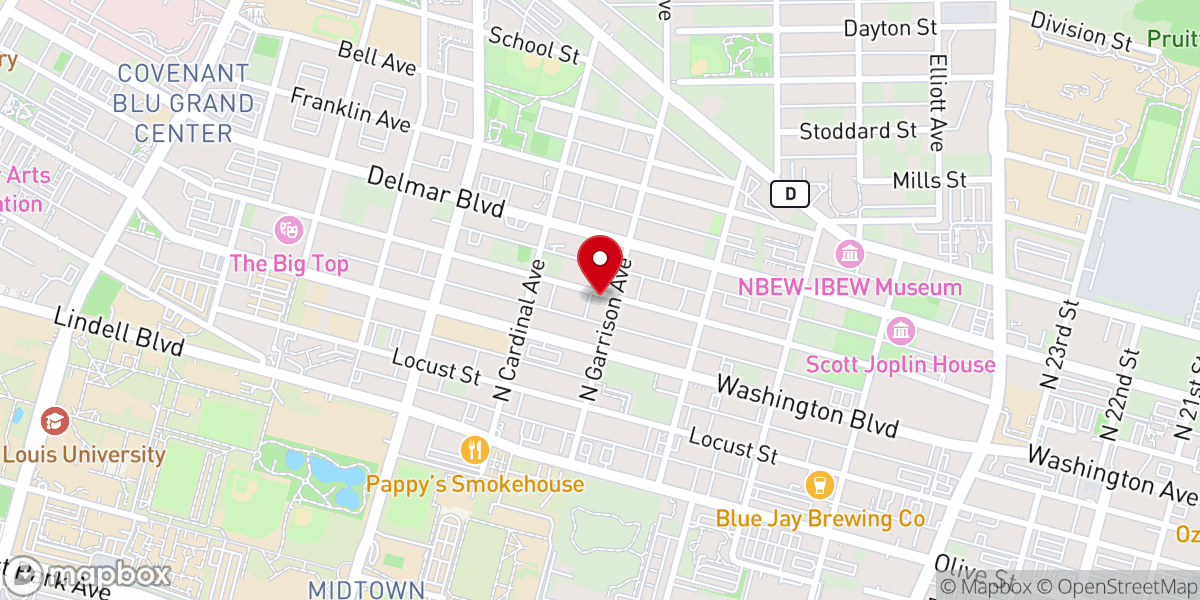 Map showing location of Washington Metropolitan A.M.E. Zion Church