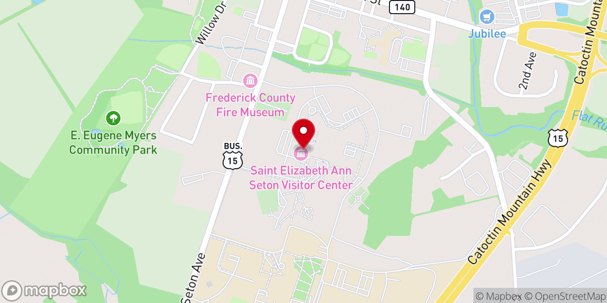 Map showing location of The National Shrine of Saint Elizabeth Ann Seton
