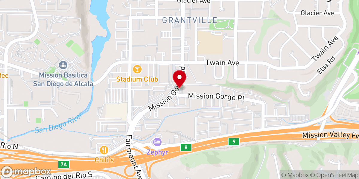 Map showing location of Shiloh Spiritual Center