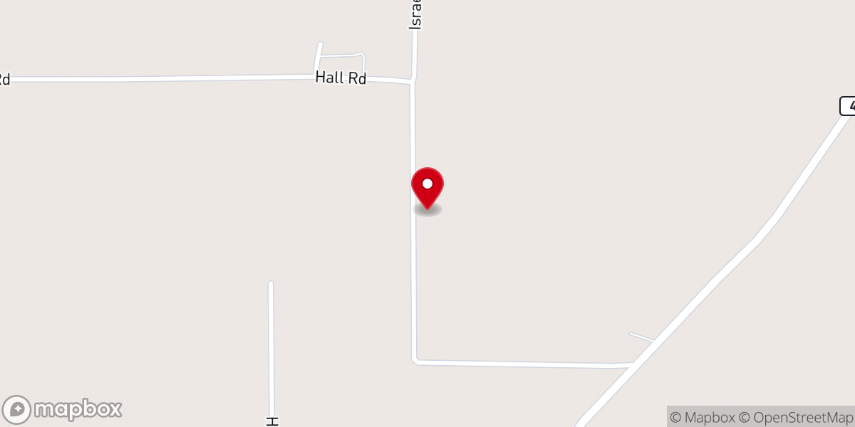 Map showing location of Israelite Baptist Church