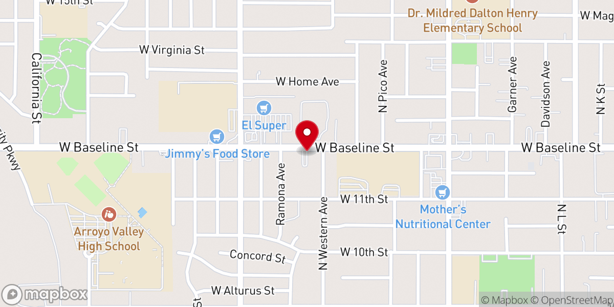 Map showing location of Kingdom Hall of Jehovah's Witnesses