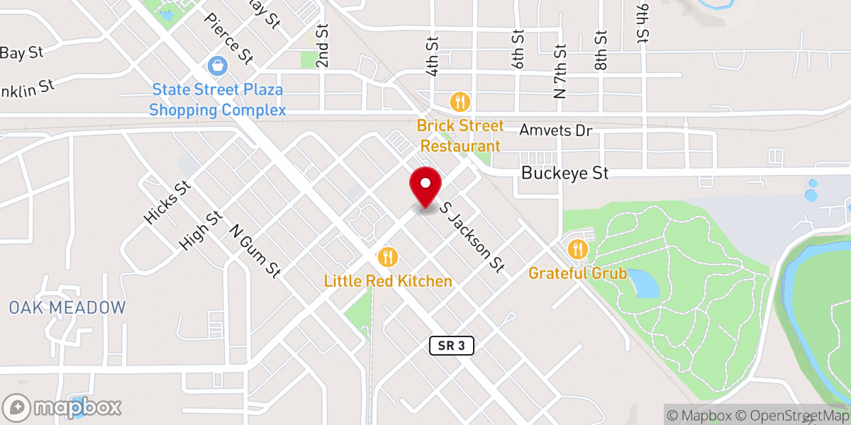 Map showing location of North Vernon Treasurer