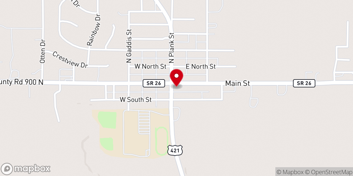 Map showing location of Rossville Food Center
