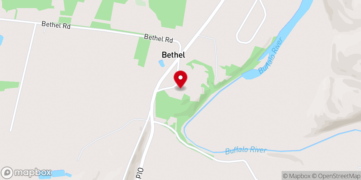 Map showing location of Bethel United Methodist Church