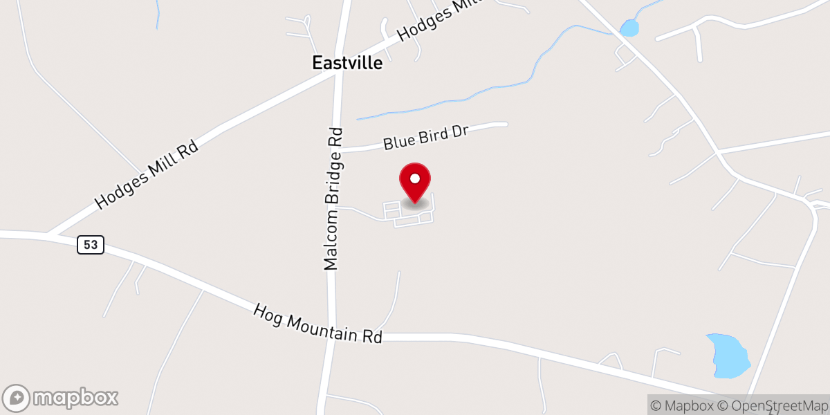 Map showing location of Grace Fellowship Church