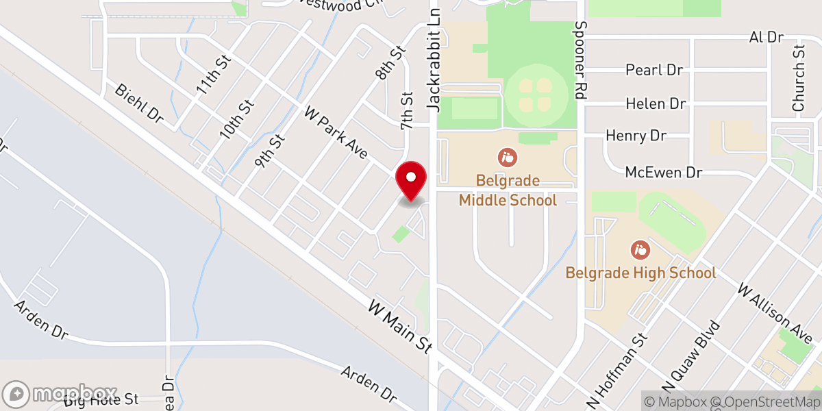 Map showing location of Belgrade Seventh-day Adventist Church