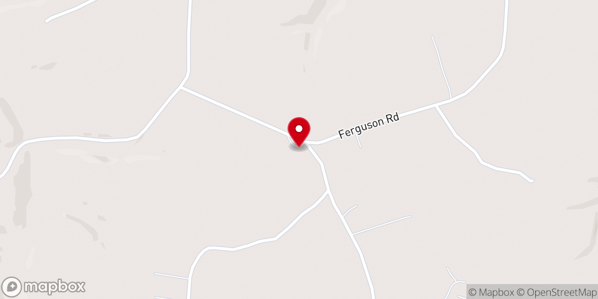 Map showing location of Bailey's Chapel Christian Church