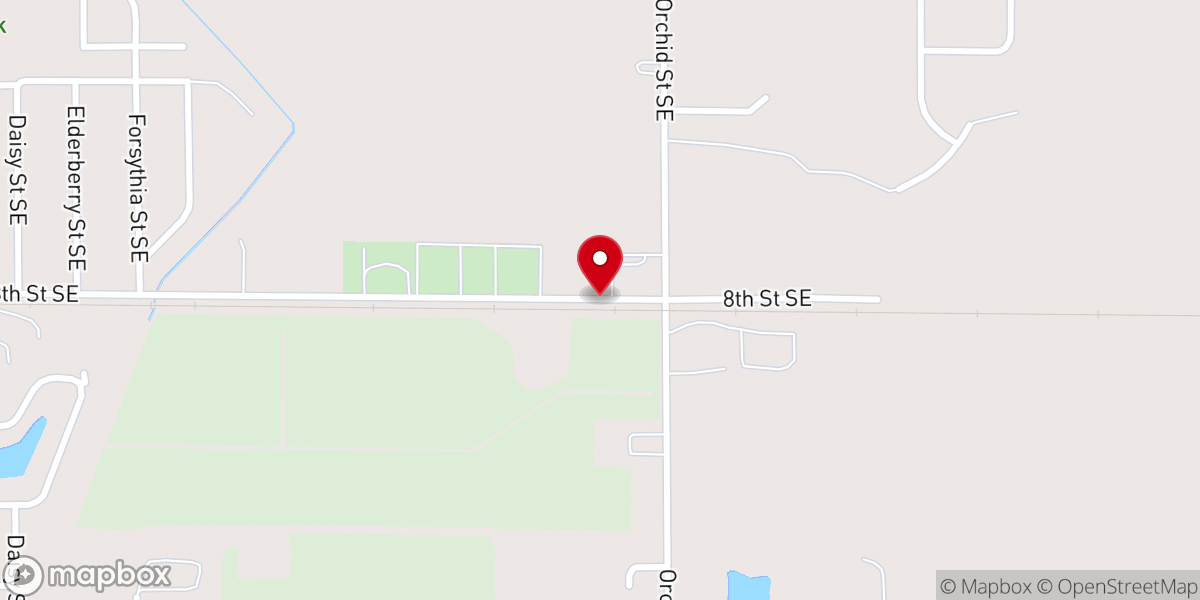 Map showing location of The park on 8th