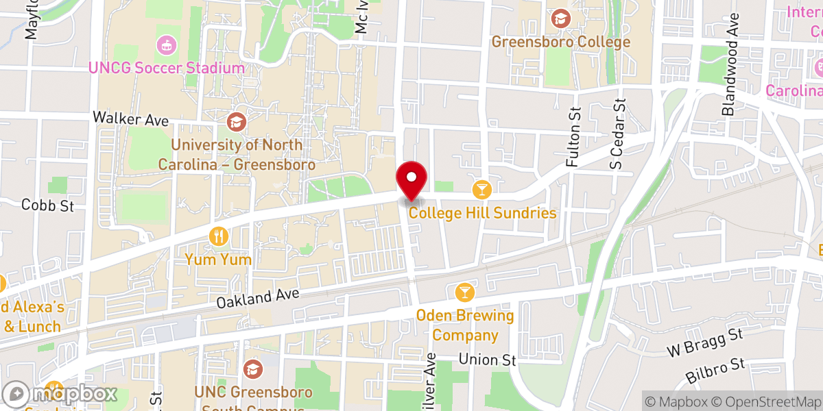 Map showing location of College Place United Methodist Church