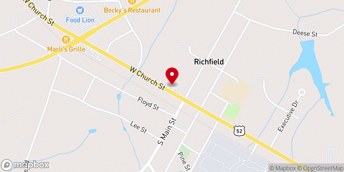 Map showing location of Pfeiffer-North Stanly Water