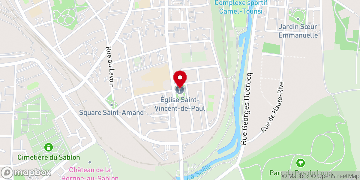Map showing location of Eglise Saint-Vincent-de-Paul
