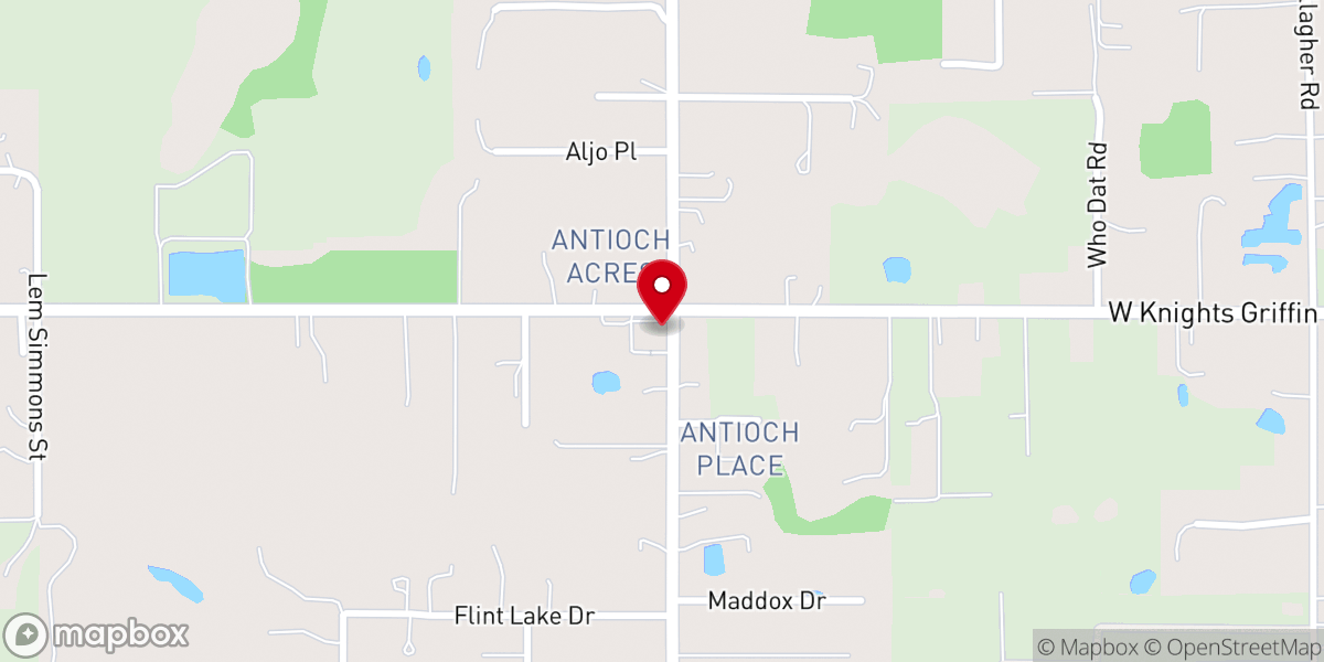 Map showing location of East Thonotosassa Baptist Church