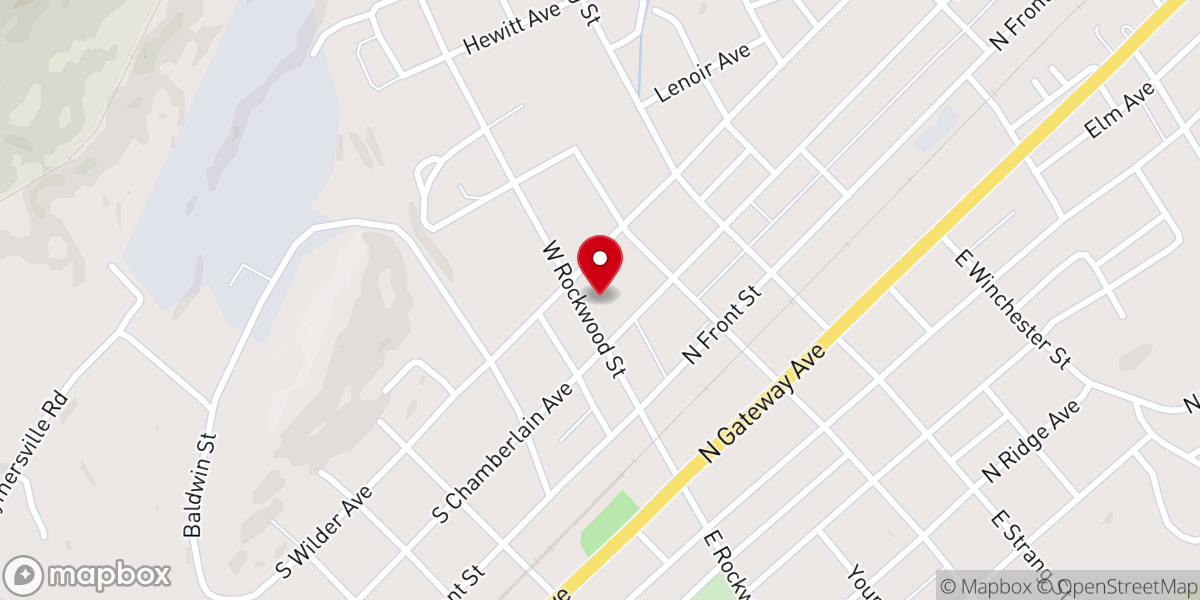 Map showing location of First Christian Church (Disciples of Christ)