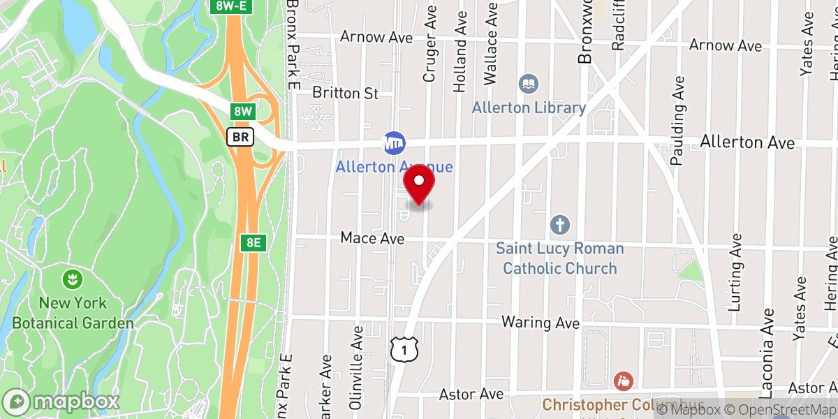 Map showing location of Congregation Sons of Israel