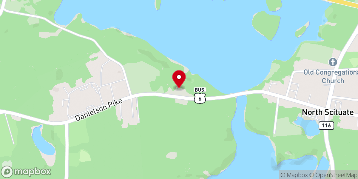 Map showing location of Trinity Thrift Shop & Food Pantry (North Scituate, RI)