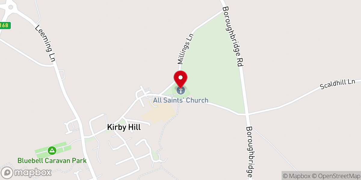Map showing location of All Saints C of E Church