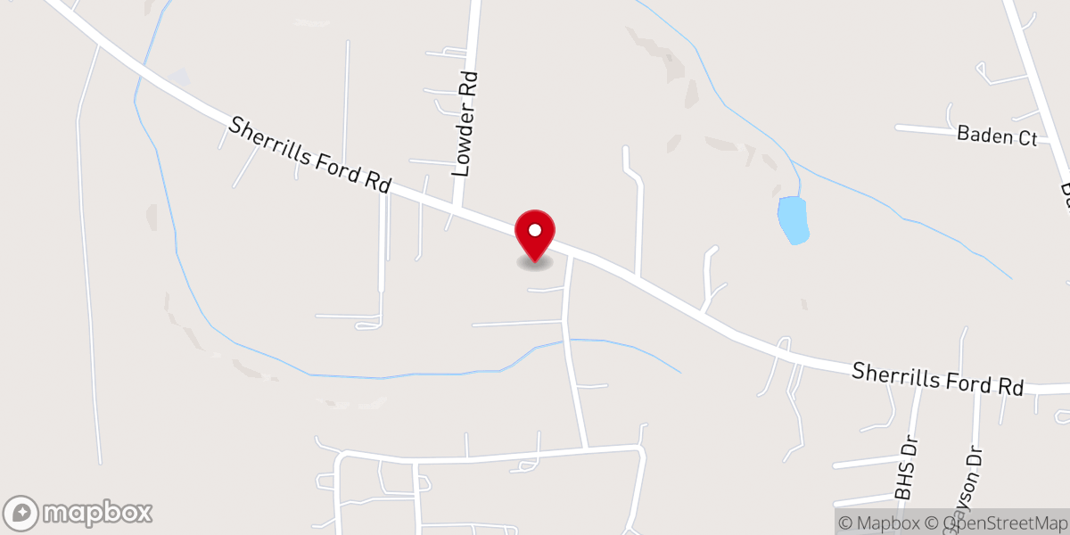 Map showing location of Sherrills Ford Road Baptist