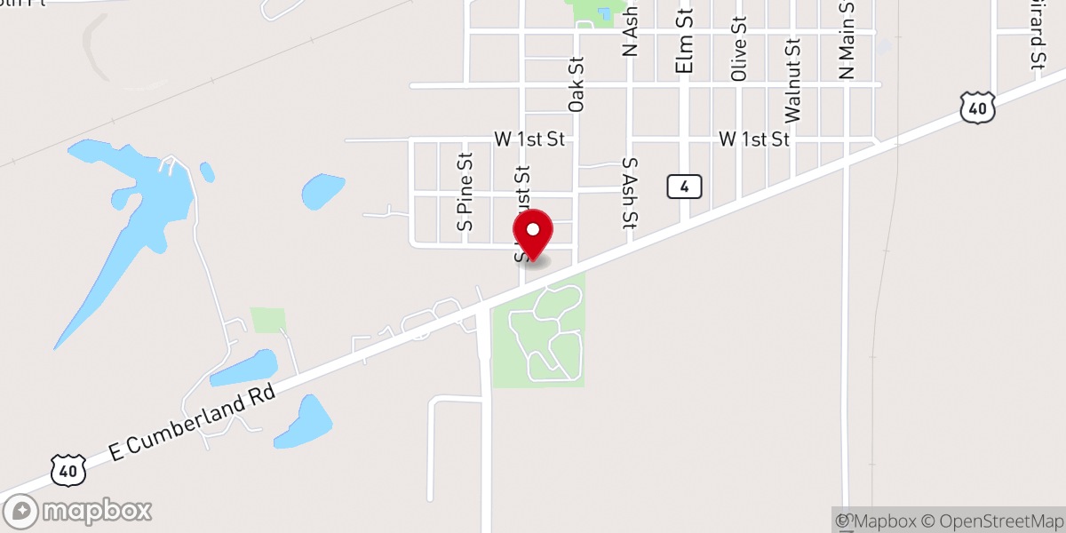 Map showing location of Saint Bonaventure Church