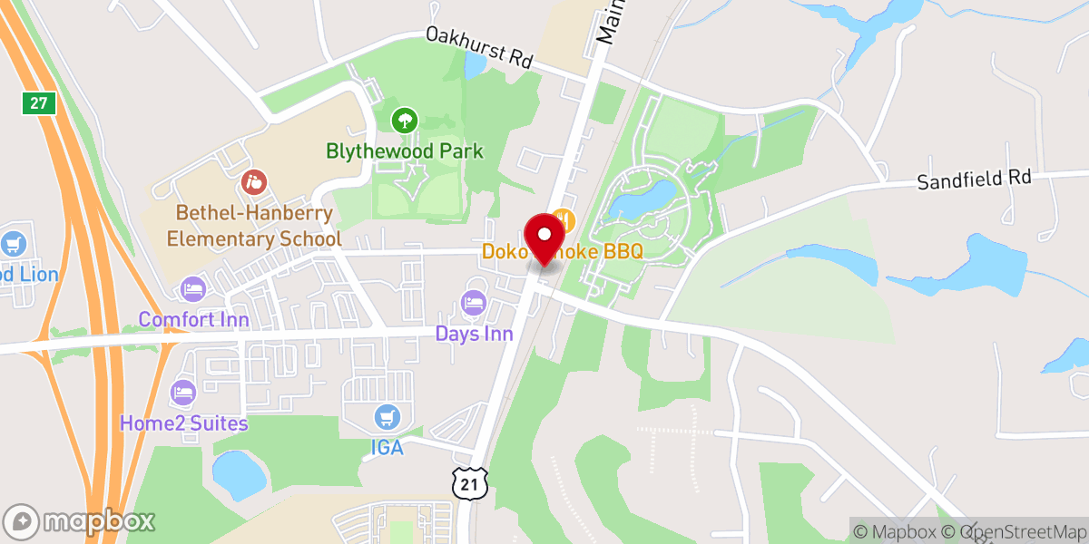 Map showing location of Breath of Life Lutheran Church and Life Center