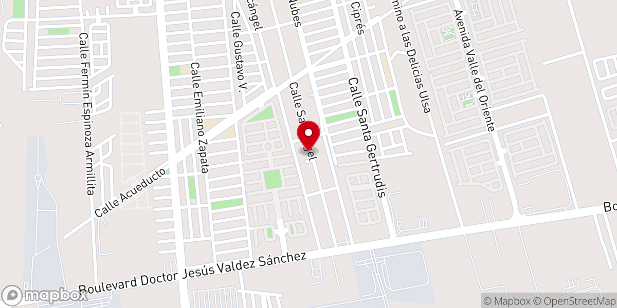 Map showing location of Iglesia de Dios