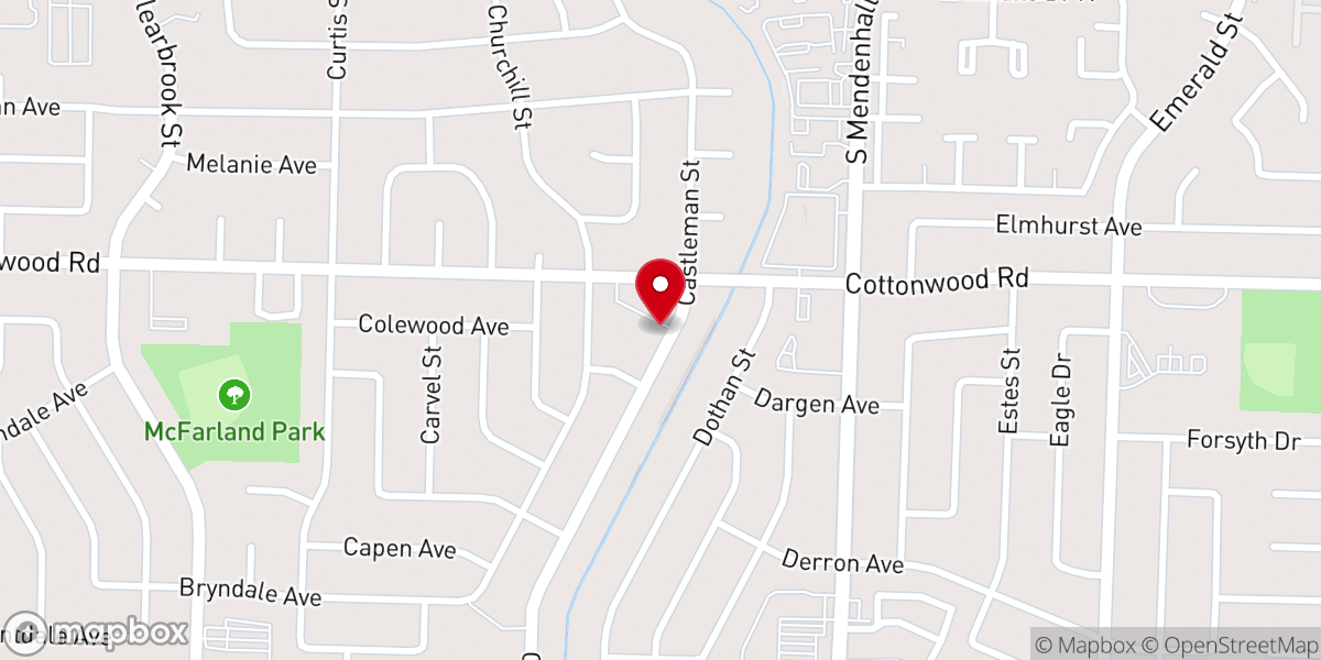 Map showing location of Cottonwood Heights Baptist Church
