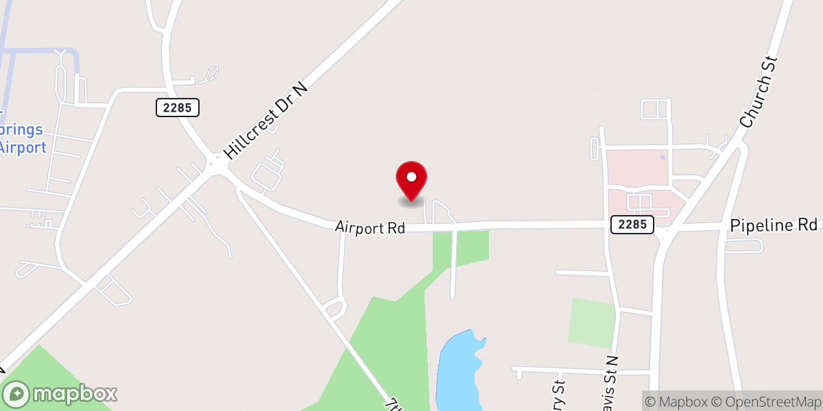 Map showing location of First United Pentecostal Church